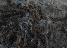 200 gr rohwolle braun grau