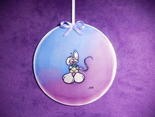 Fensterbild Seidenmalerei*Handarbeit* Diddl Maus-Bussi aufs Bauchi **Neuwertig**