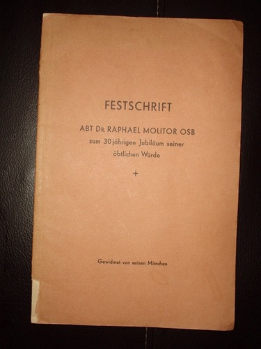 Festschrift abt raphael - abt, dr.