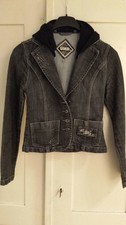 Jeansjacke mit abnehmb.Kapuze