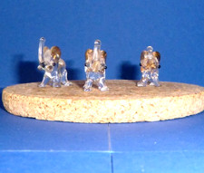 Miniatur Glasfigur 3 kleine Elefanten  einzelfiguren je ca 1,5 cm groß