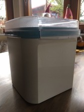 Tupperware Bellevue Vorratsbehälter Box 4 Liter - weiß / hellblau  / transparent