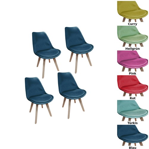 Stuhl atlanta velvet - velvet, uni