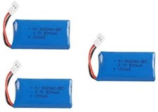 3er Set LiPo Akku 500mAh 3.7V