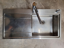 Blanco Spüle Spülbecken mit Abtropffläche und Wasserhahn Armatur Edelstahl