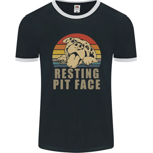 Resting pit bull face - bull,