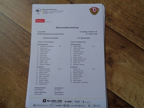 2024 dynamo dresden - 23.11.2024,