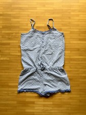 °° Damen Schlafanzug Pyjama Jumpsuit blau weiss Gr. 36/38  TCM °°° TOP °°°