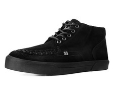T.U.K. Creepers Herren Creeper Sneaker Mid Black Suede schwarz Gothic
