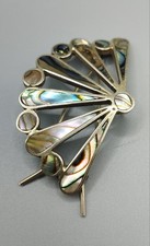 Art Deko Brosche Alpaka