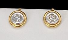 Unikat Zertifikat Brillant Diamant Ohrringe Clips 18K750 Weiß-Gelbgold