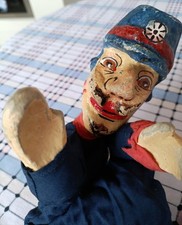 Handpuppe, Kasperletheater, Polizist, Uniform, Antik, Rarität