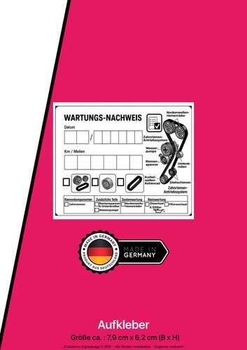 Aufkleber zahnriemen - 2x,