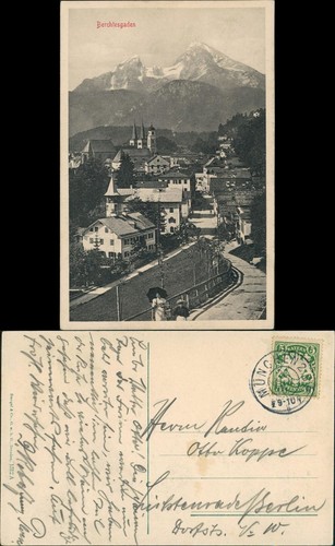 Ansichtskarte berchtesgaden - ansichtskarte,