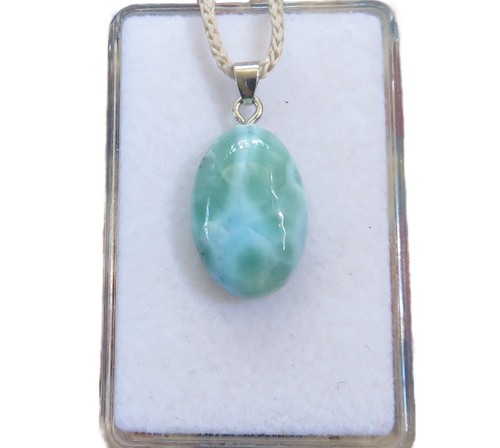Larimar anhänger 8x13 mm - larimar,