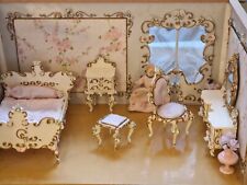 Rudolf Szalasi alte Puppenstube Puppenhaus Schlafzimmer Rokkoko Stil Möbel