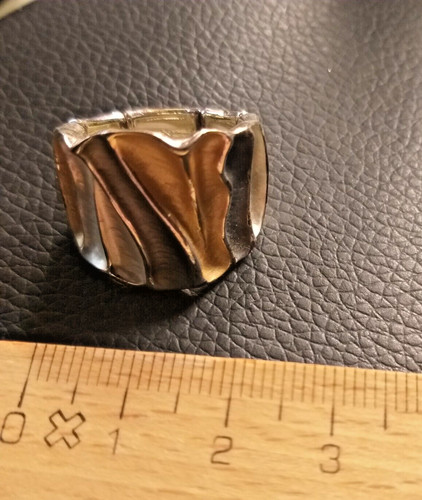 Xxl ring tricolor silber grau - ring,