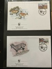 Tadschikistan 2005 Satz WWF Blauschaf illustrierte Ersttagsbriefe