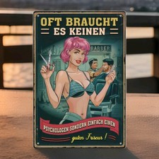 Blechschild Friseur neue
