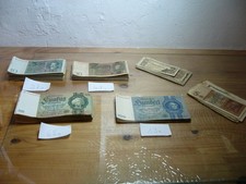 Alte deutsche Geldscheine Papiergeld Konvolut aus den 1920er und 1930er Jahren