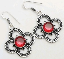 Granat Ethno Ohrringe - 925