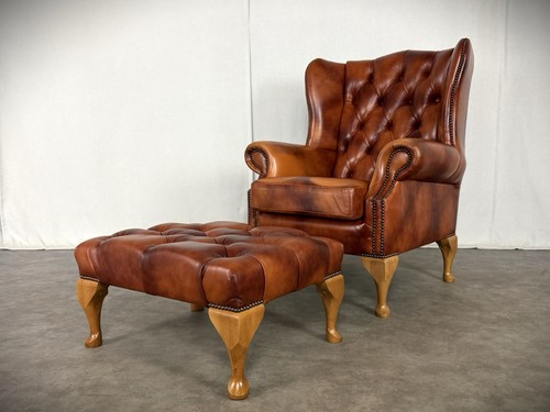 Chesterfield ledersessel mit - chesterfield,