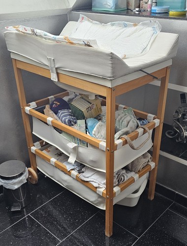 Wickeltisch mit badewanne holz - mit,