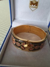 Orig.Michaela Frey  Team 24ct vergoldeter Klapparmreif,Emaille