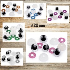 1 Paar Augen 20 mm Glitzer