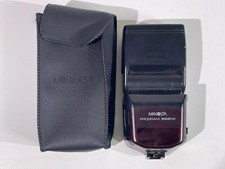 Minolta Program 3500xi analog Blitzgerät Aufsteckblitz Flash Licht mit Hülle G