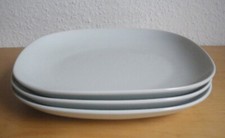 3x IKEA Värdera Essteller Speiseteller Teller eckig weiß Porzellan ca. 25x25cm