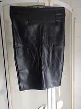 Lederimitat Midi Rock schwarz