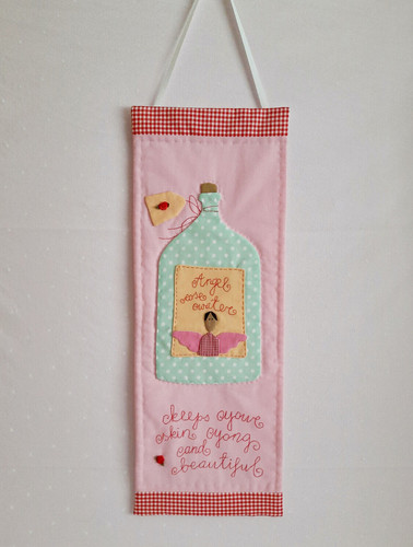 Wandbechang flasche tilda - flasche,,
