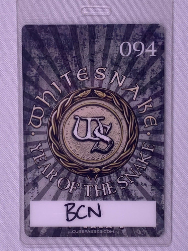 Whitesnake ticket pass vintage - whitesnake,