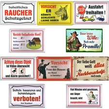 Blechschild Warnschilder Verbotsschild lustige Sprüche Schilder 20x30cm Geschenk