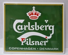 Emailschild Carlsberg - 1980er Jahre - Boos & Hahn - (R3-5)