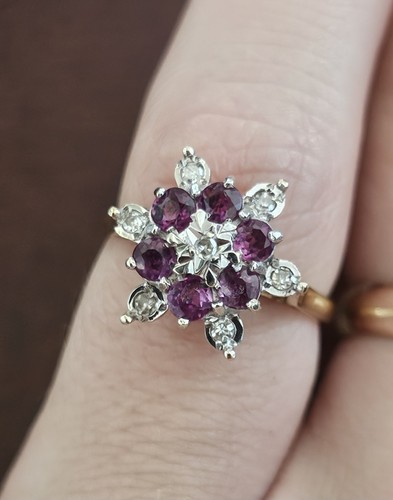 Vintage cluster ring kt - vintage, cluster-ring