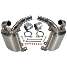 JP Edelstahl Sport Endschalldämpfer + Zubehör Set für PORSCHE 996 Carrera / S