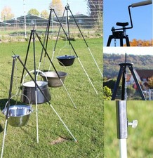 Edelstahl Dreibein mit Rolle