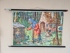altes Schulwandbild "Hänsel