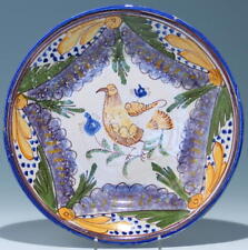 Majolika Schale mit Vogelmotiv - Italien 2. H. 20. Jh.      