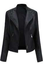 Damen Biker Jacke, Kunstleder
