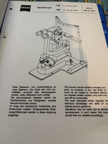 Zeiss service manual - service,