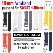 Armband 19mm kompatibel für ✅ SWATCH IRONY-CHRONO, NEW GENT ⭐ FARBE WÄHLBAR ⭐
