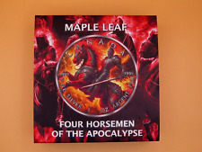 Silbermünze 1oz "Four  Horsemen of t, Apocalypse-red horse ,  Maple  Leaf   2024