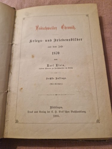 Fröschweiler chronik kriegs - chronik,