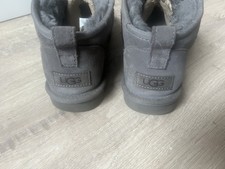 UGG Classic Ultra Mini Boot Stiefeletten Lammfell Grau Leder Damen Schuhe Gr. 38