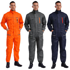 Herren Jumpsuit Farbe Bodysuit Mechaniker Arbeitsoverall Ganzkörper Overalls
