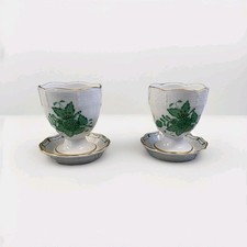 Herend Hungary Apponyi grün Eierbecher 2 Stück Porzellan 1. Wahl