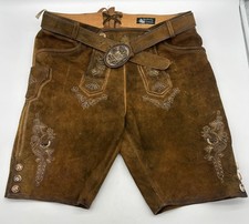 Alpenfeeling Trachten Leder Hose Horn Knöpfe Gürtel Hirsch Bock I 378 Größe 54